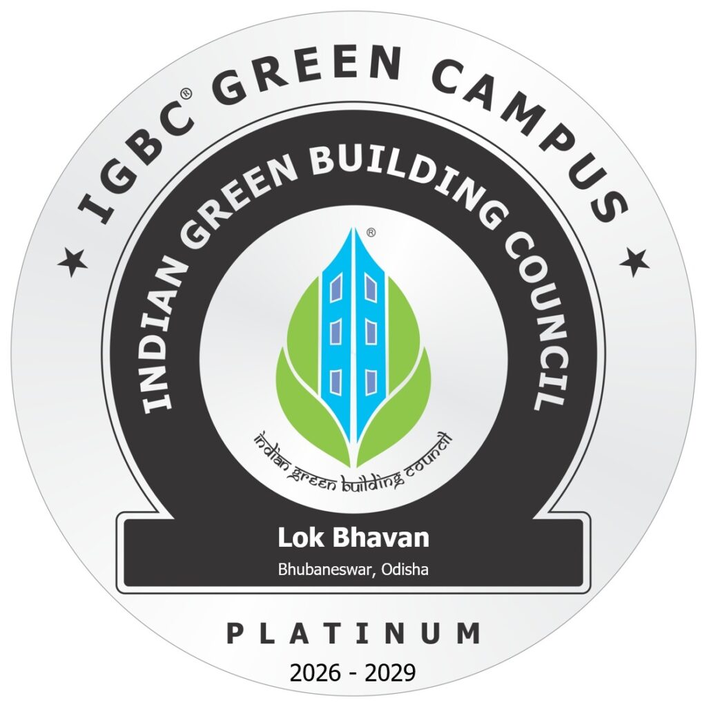 लोक भवन, ओडिशा को IGBC Platinum Green Campus Certification, 100 में से मिले 88 अंक